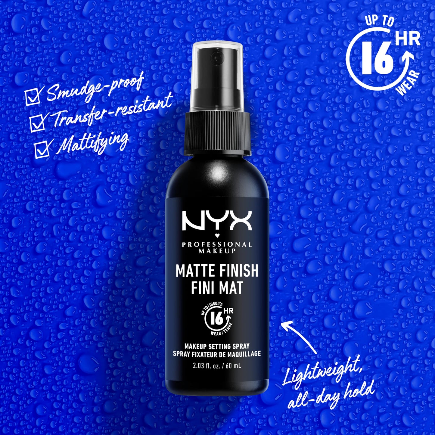 NYX PROFESSIONAL MAKEUP Makeup Setting Spray - Matte Finish (Pack Of 2), Vegan Formula (Packaging May Vary)