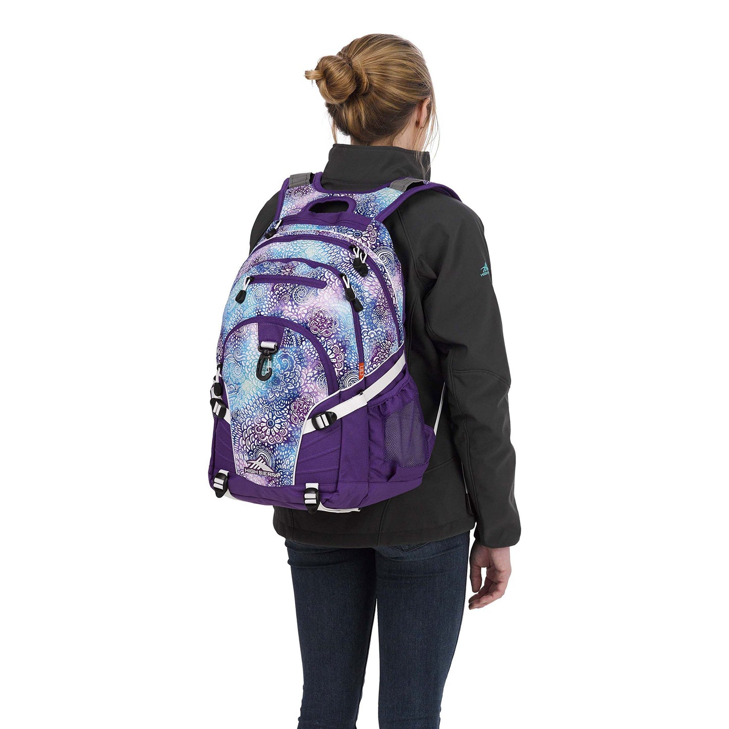 High Sierra Loop Backpack, Flower Daze/Deep Purple/White, One Size