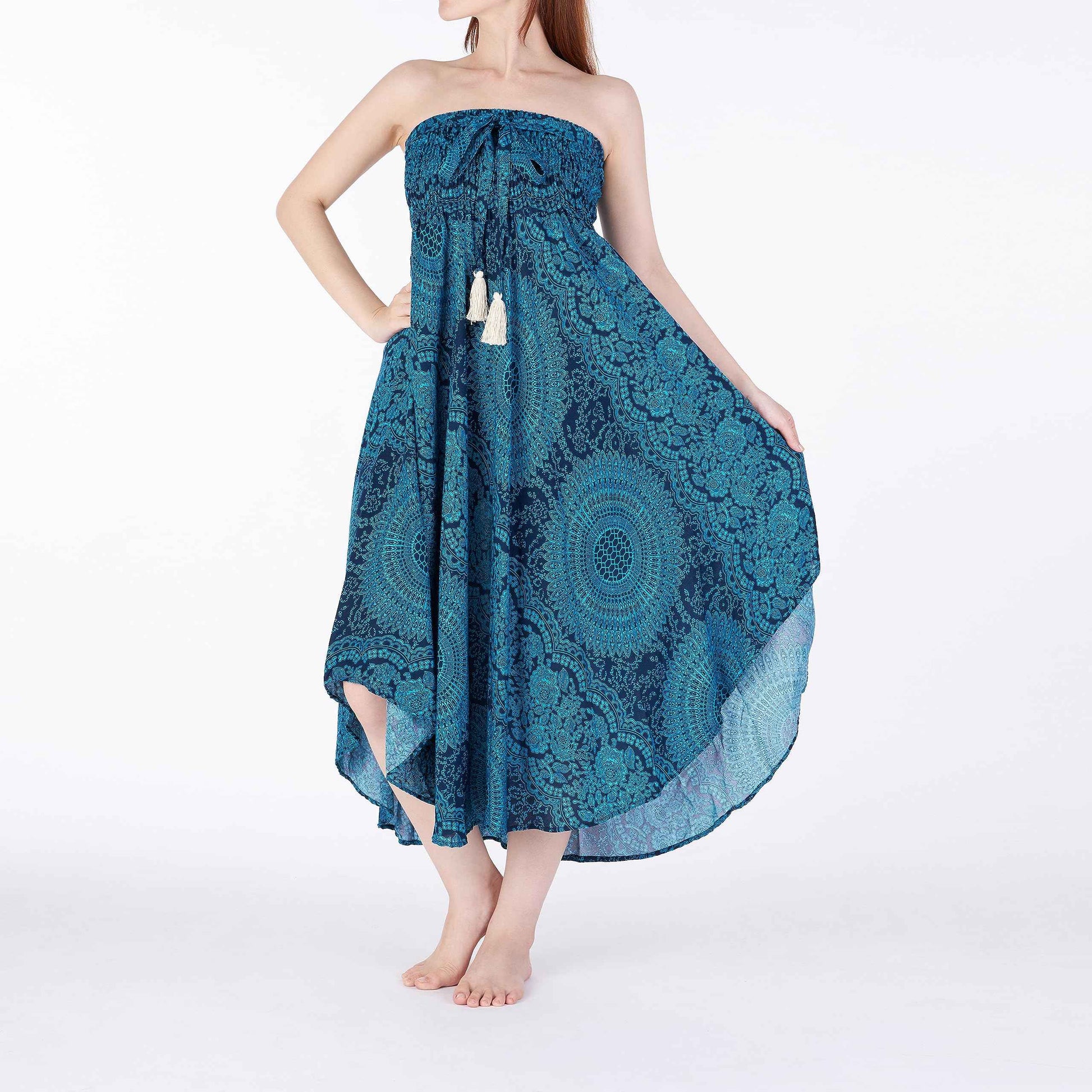 Lannaclothesdesign Women's Long Maxi Skirt Bohemian Gypsy Hippie Style Clothing Boho Skirts