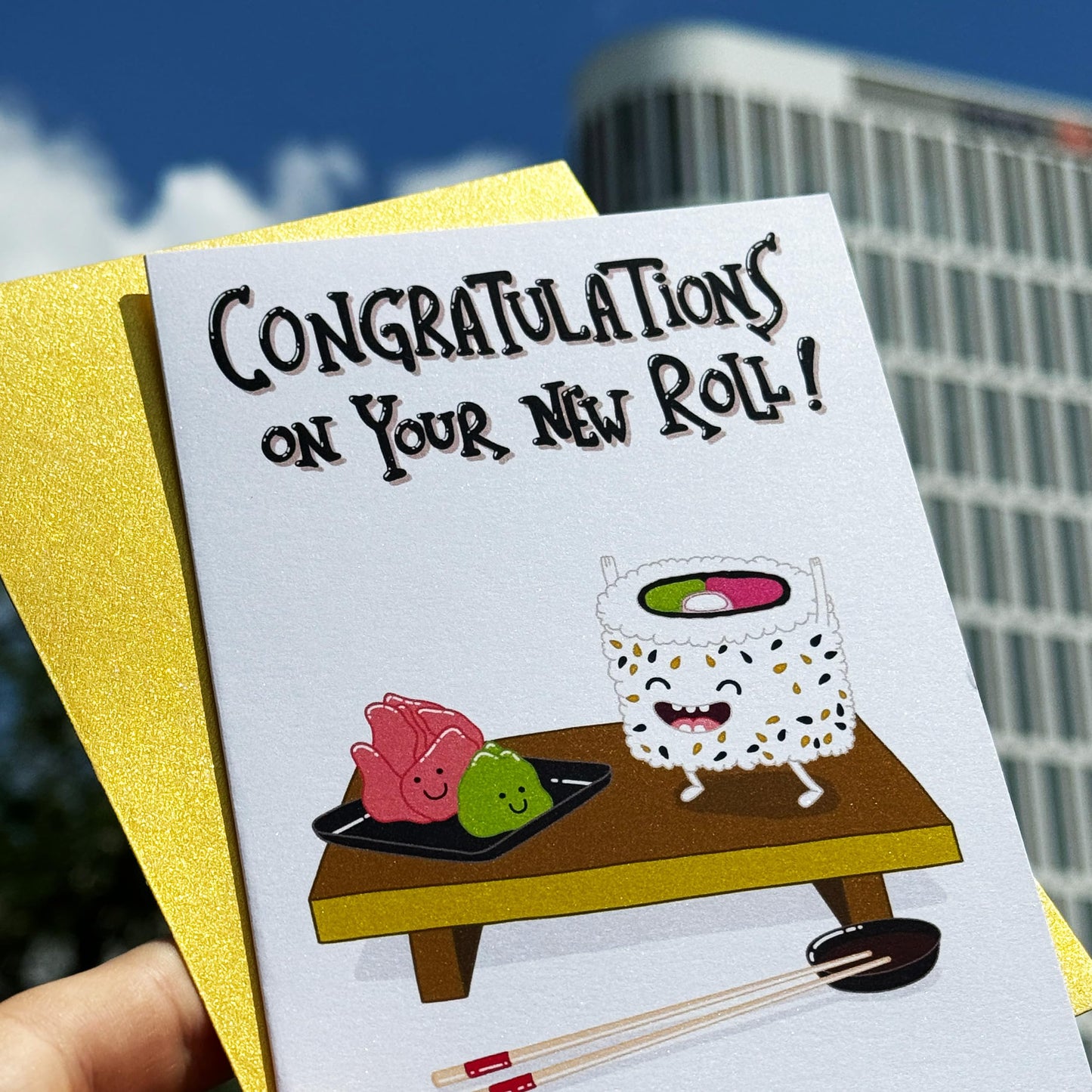 Congratulations on Your New Roll Card, Cute and Funny New Job Card, Work or Office Promotion Congrats Card for Boss, Coworker, Colleague, Friend