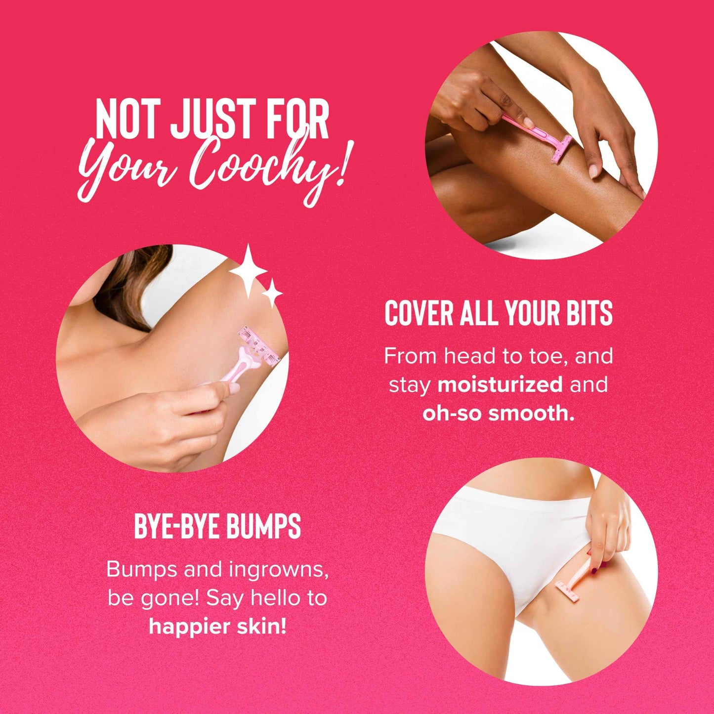 Coochy Shave Cream - Moisturizing Shave Lotion - Gentle Intimate Shaving Cream - For Bikini Area, Underarms, Legs & More - Rash-Free, Hydrating Formula - Seduction - 32 oz