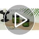 2oz Green Glass Cosmetic Jars with Black Lids - 35 Pack
