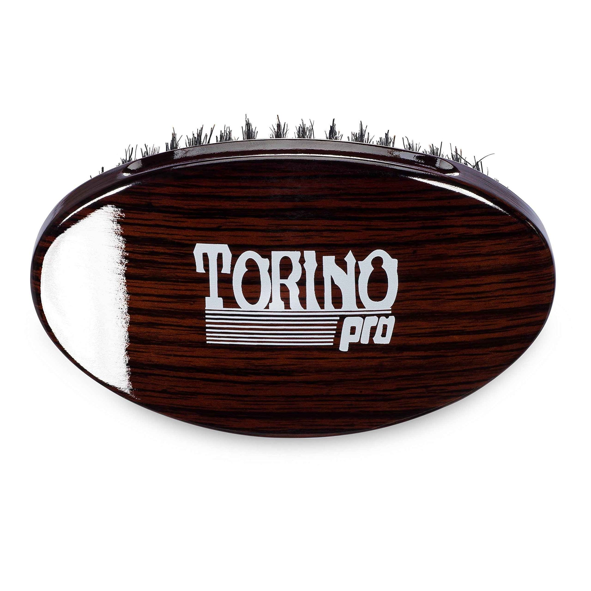 Torino Pro Wave Palm Brush #730 by Brush King - Medium Curve 360 Waves Multi-Purpose Brush
