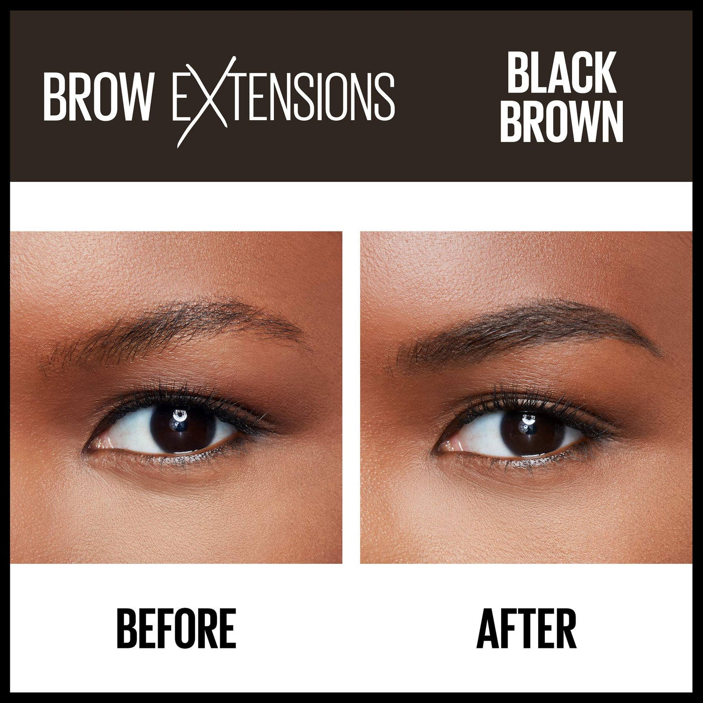 Maybelline New York Brow Extensions Fiber Pomade Crayon Eyebrow Makeup, 262 Black Brown