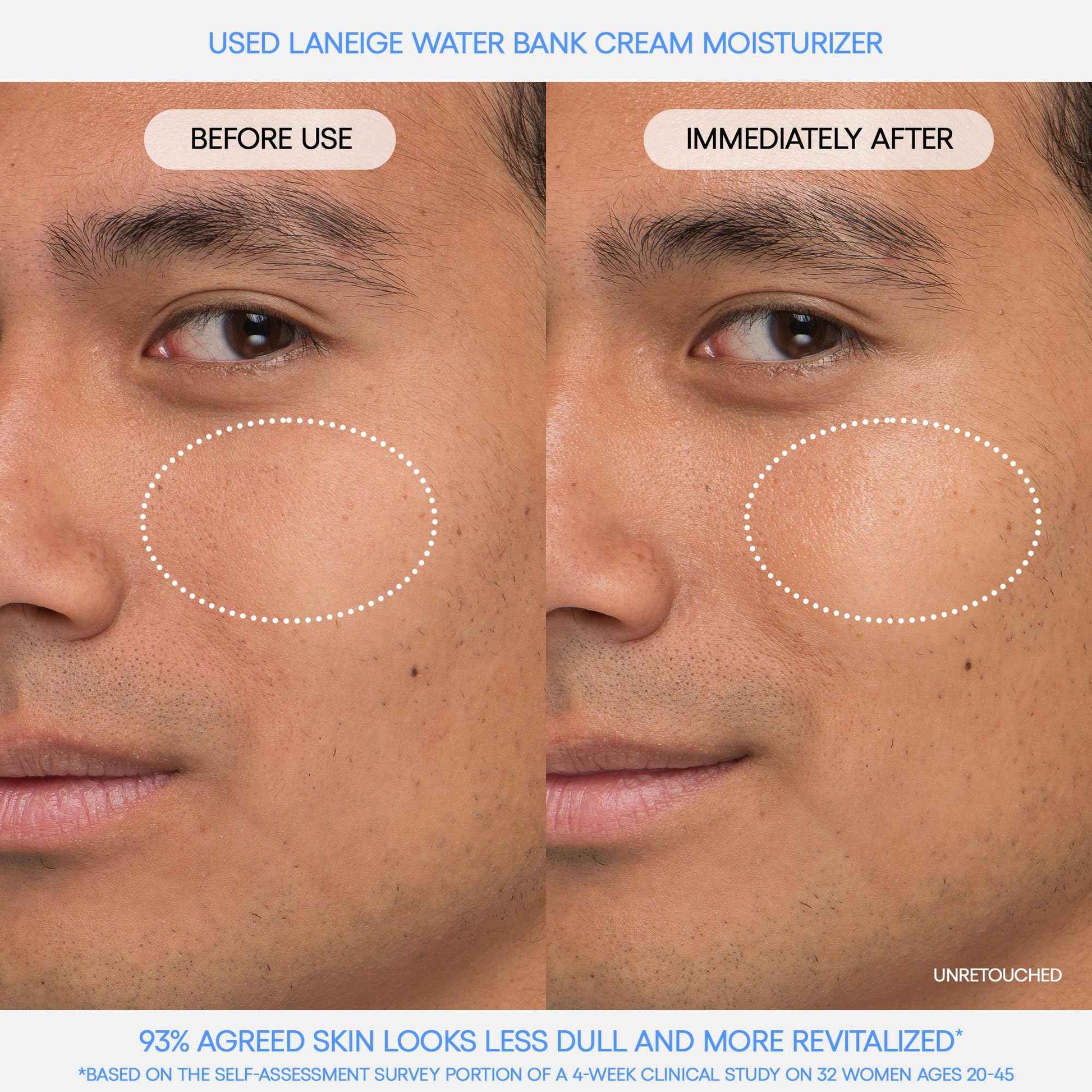 LANEIGE Water Bank Blue Hyaluronic Cream Moisturizer Refill: Hydrating Korean Face Cream with Squalane & Ceramide for Skin Barrier Support, Dermatologist-Tested