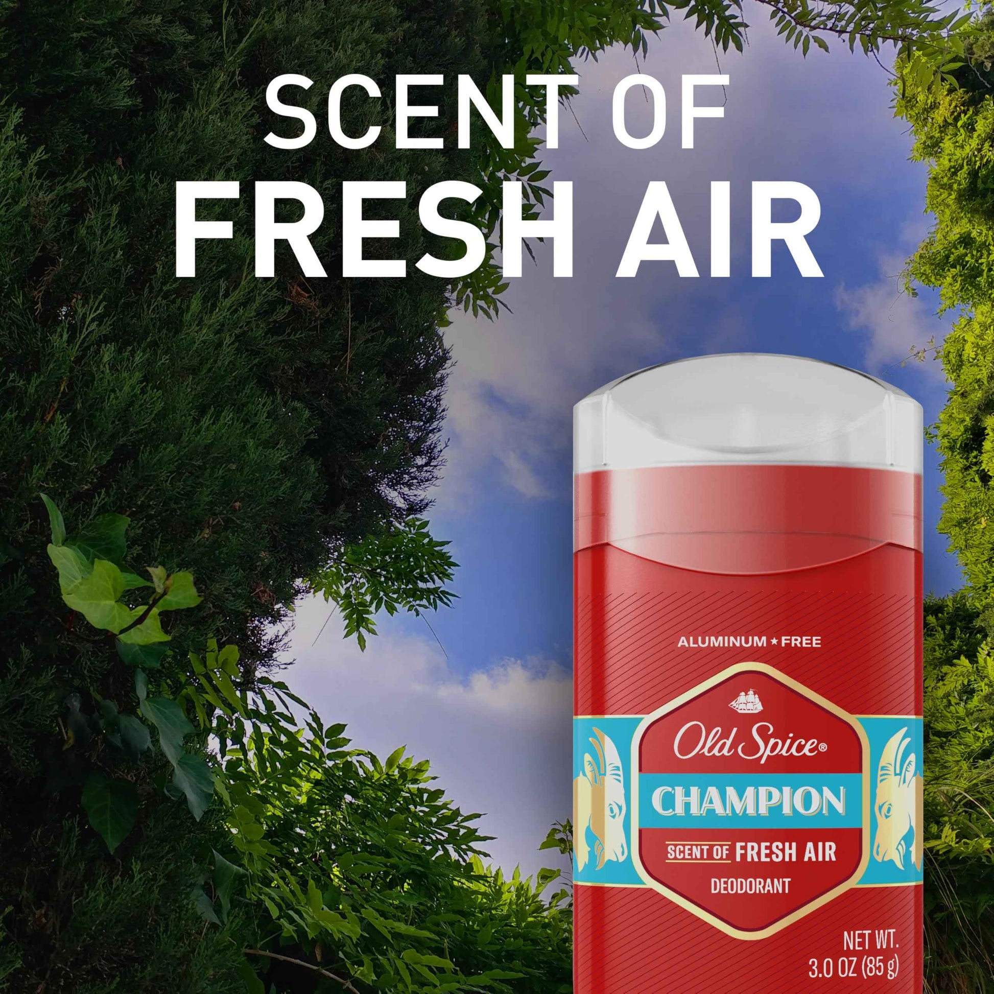 Old Spice Aluminum Free Deodorant for Men, 24/7 Odor Protection, 24/7 Freshness & Lasting Scent, Champion with Fresh Scent, 3.0 oz (Pack of 3)