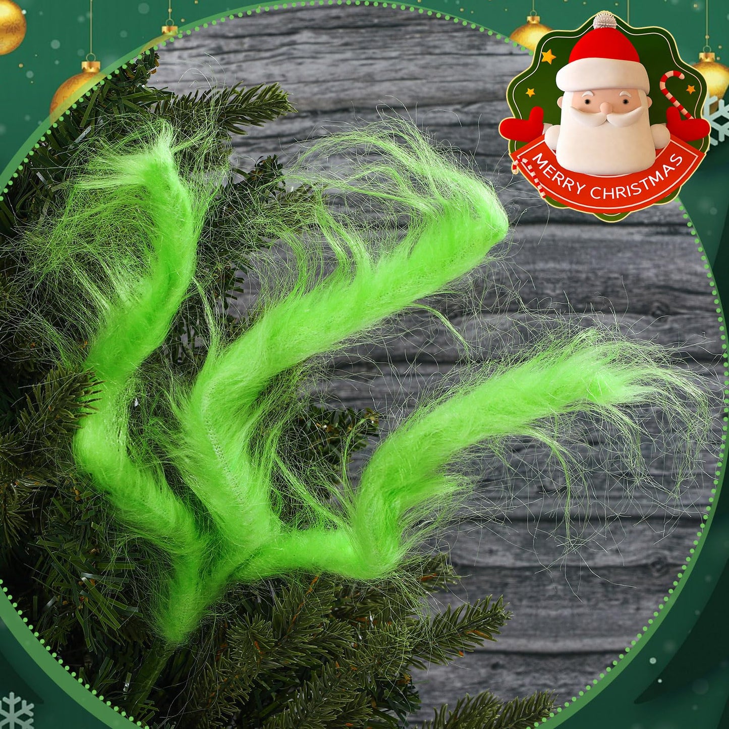 Gerrii 12 Pcs Green Furry Christmas Picks 16" Furry Spiral Curly Sprays Elf Ornaments Stems for Christmas Tree Topper Filler Branches Home Office Holiday Party Decorations