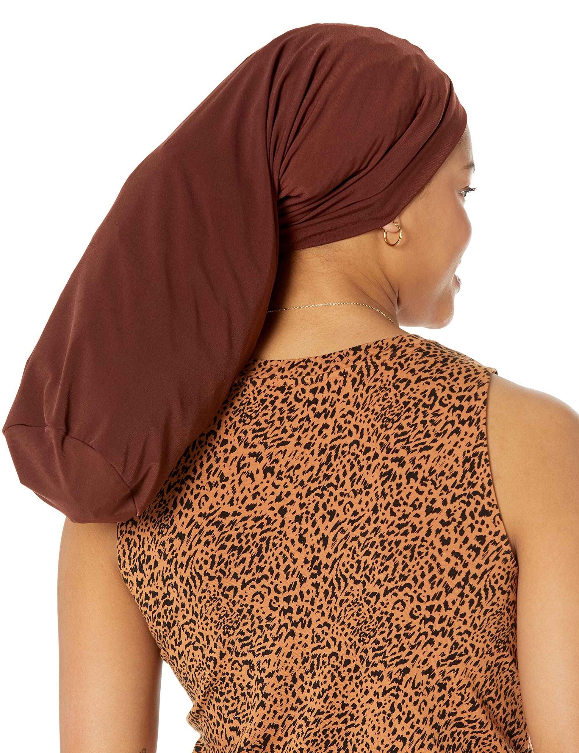 Fairy Black Mother Dreadlocks Locs Cap Adjustable Bonnet for Men & Women Extra Long for Long Locks Or Braids(Brown, Extra Large)