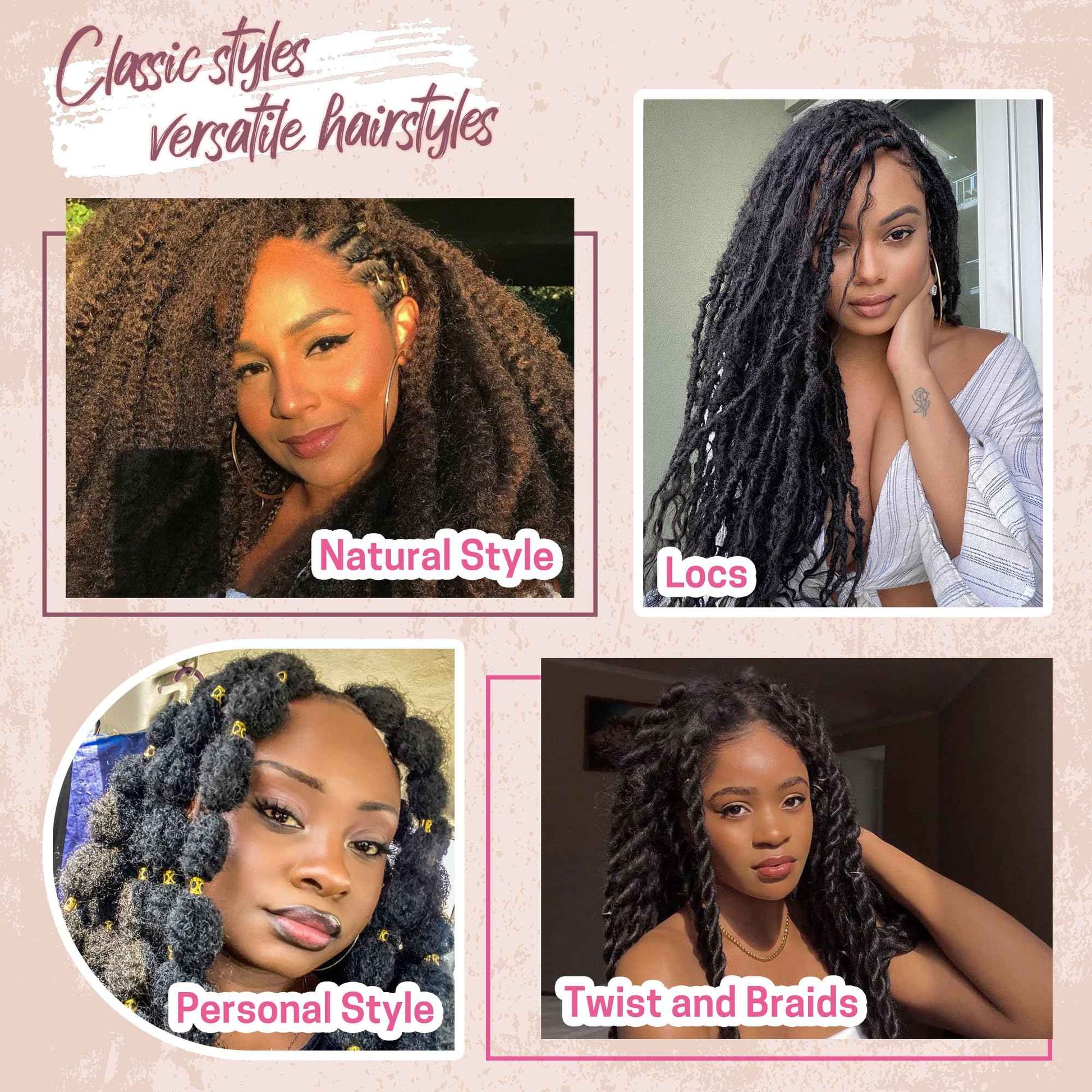 Marley Twist Braiding Hair 8 Packs Marley Twist Hair Twist Hair 30 Inch Afro Kinky Curly Twist Crochet Hair Twist Soft and Natural Hair (1B, 30 inch)