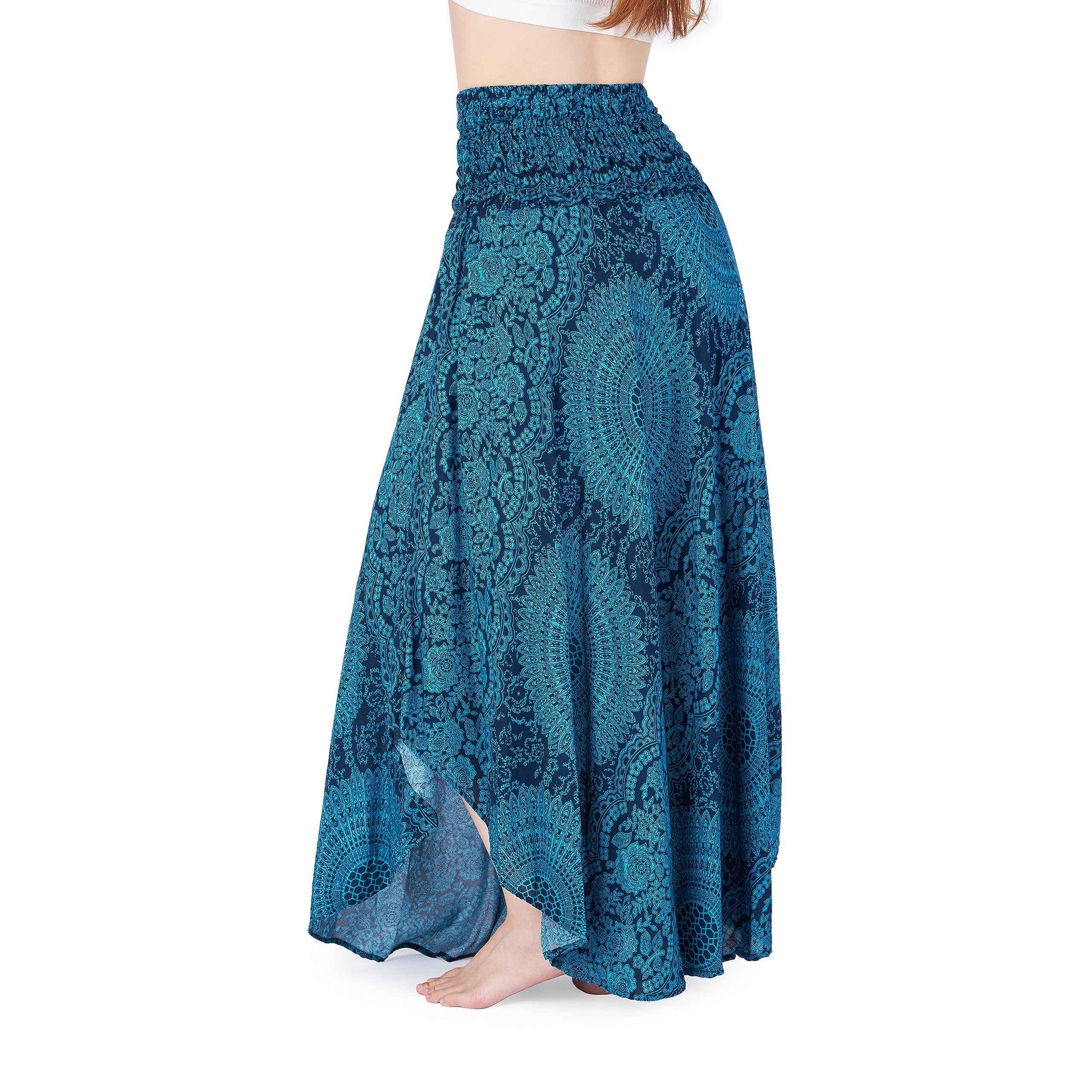Lannaclothesdesign Women's Long Maxi Skirt Bohemian Gypsy Hippie Style Clothing Boho Skirts