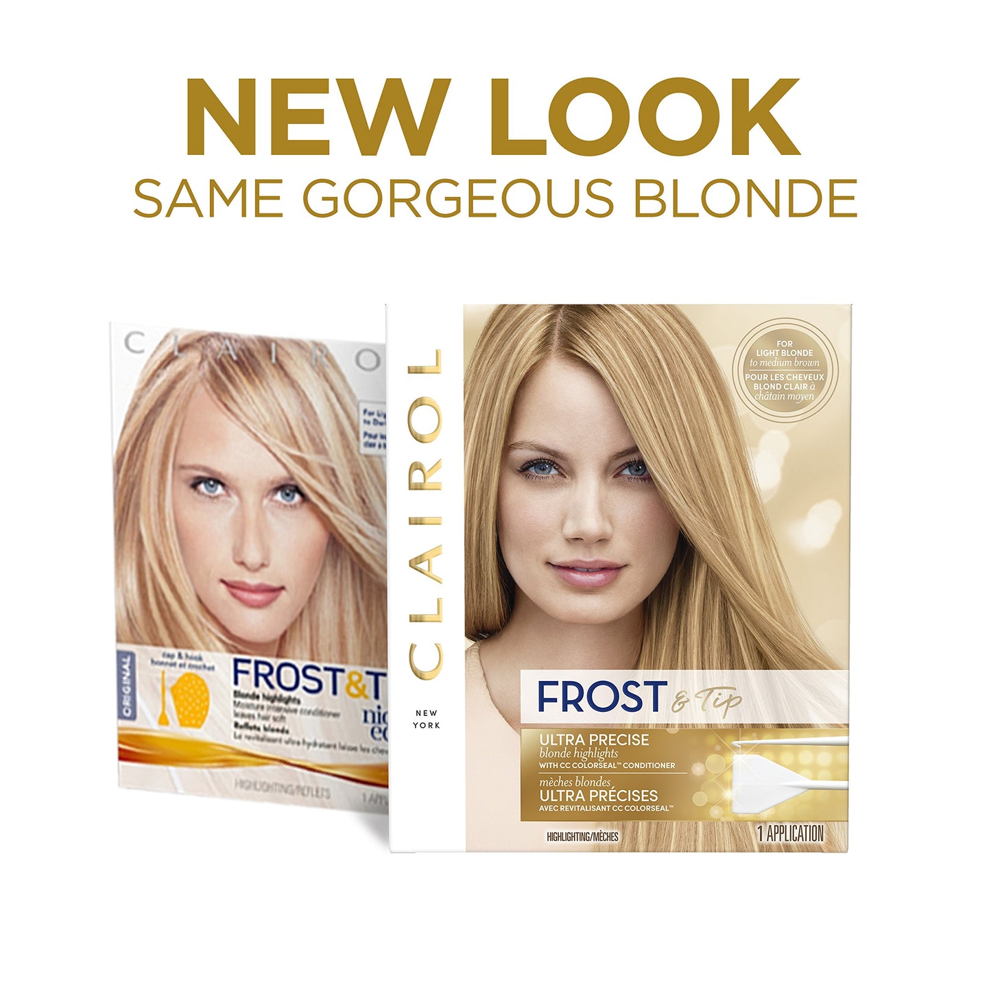 Clairol Nice'n Easy Frost & Tip Original Hair Dye, Light Blonde to Medium Brown Hair Color, Pack of 3