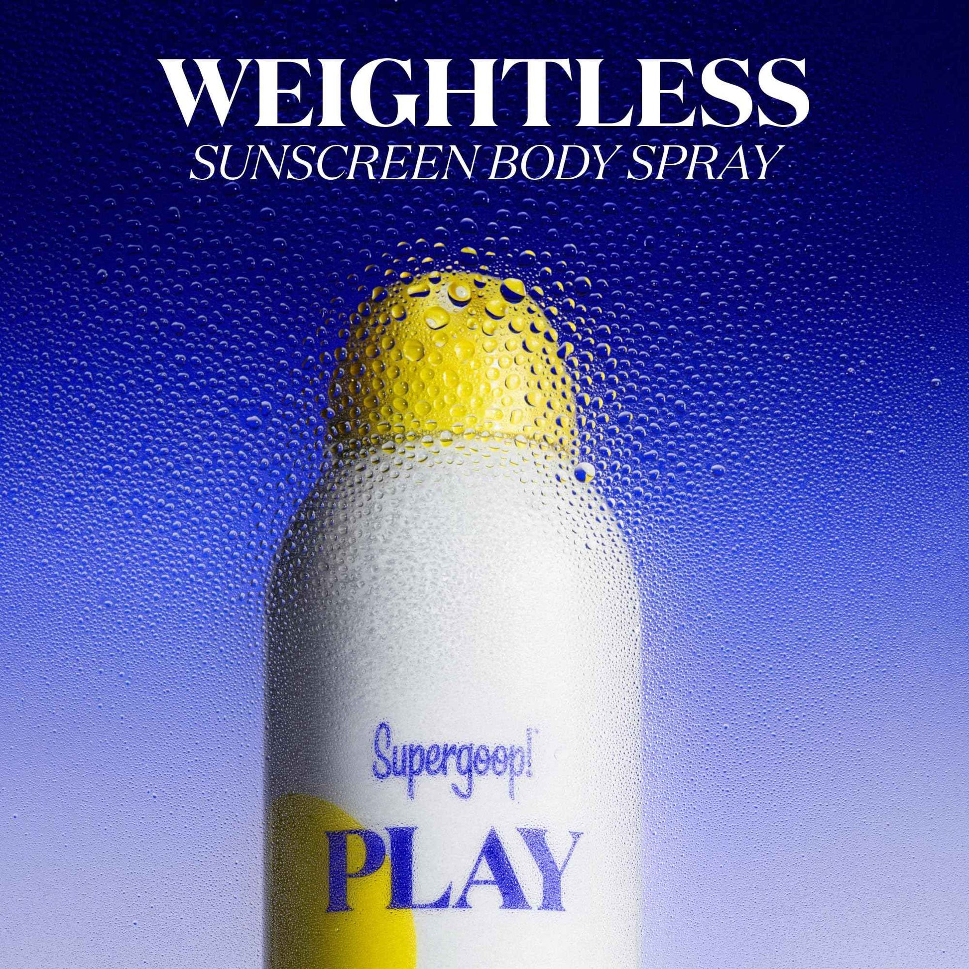 Supergoop! PLAY Antioxidant Body Mist with Vitamin C, 6 fl oz - SPF 50 PA++++ Broad Spectrum Sunscreen - Body Spray - Great for Active Days