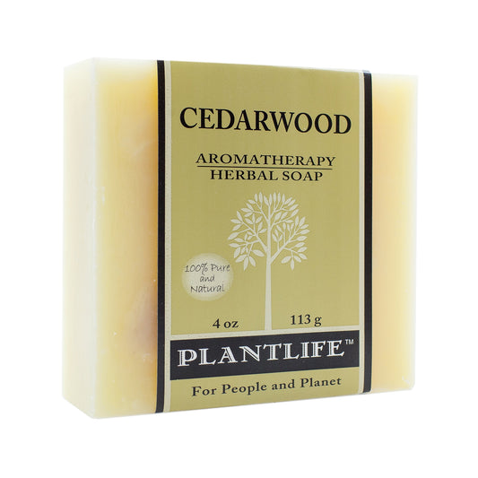 Plantlife Cedarwood Bar Soap - Moisturizing and Soothing Soap for Your Skin - Hand Crafted Using Plant-Based Ingredients - Made in California 4oz Bar