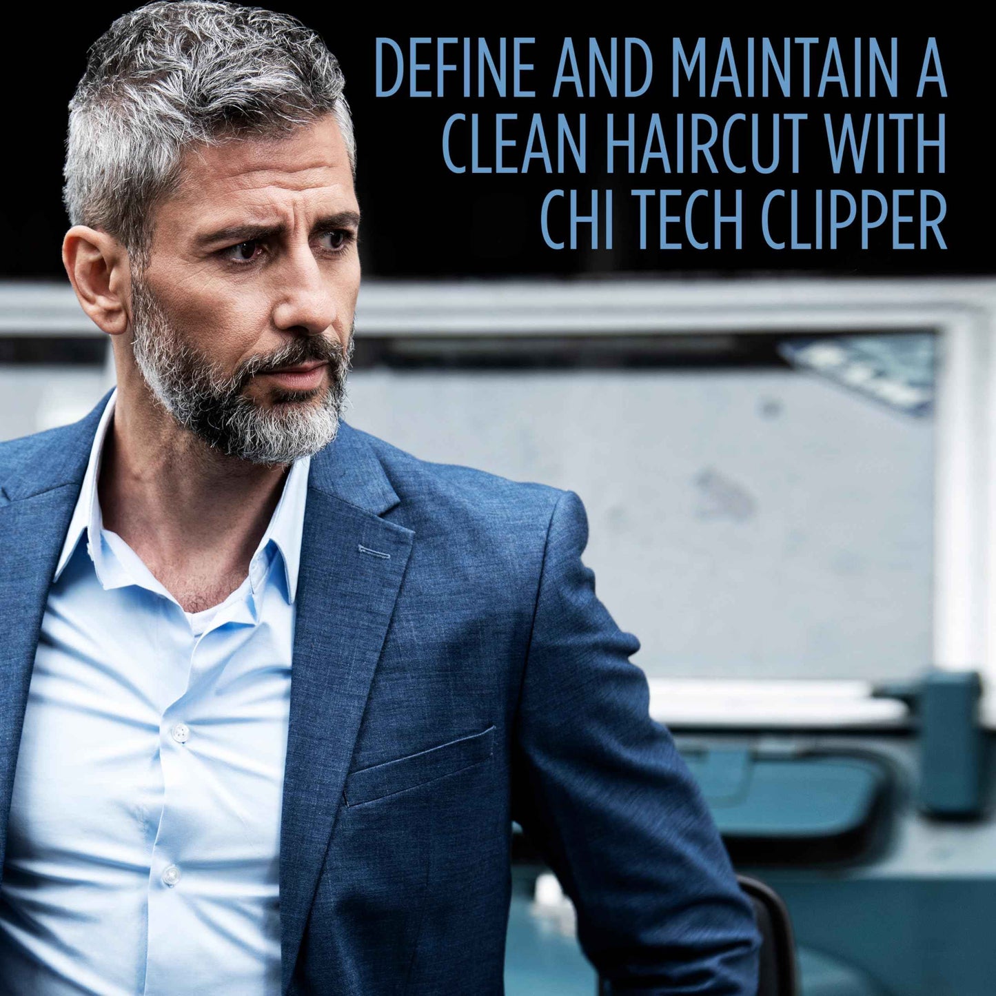 CHI Tech Cordless Precision Clipper, Wireless Hair Clipper for Precision Styling, Smooth Grip & Stainless Steel Blades, Includes 4 Guard Attachments