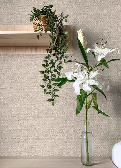 NuWallpaper Tan Poplin Peel and Stick Wallpaper, NUS5002