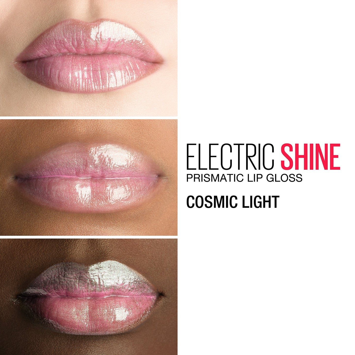 Maybelline Lip Studio Electric Shine Prismatic Lip Gloss Makeup, Cosmic Light, 0.17 fl. oz.