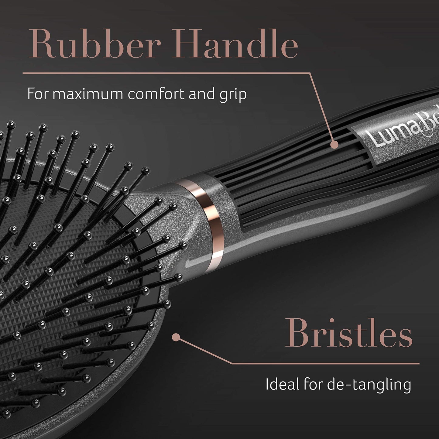 LumaBella Cushion Brush with Keratin Micro-Conditioners