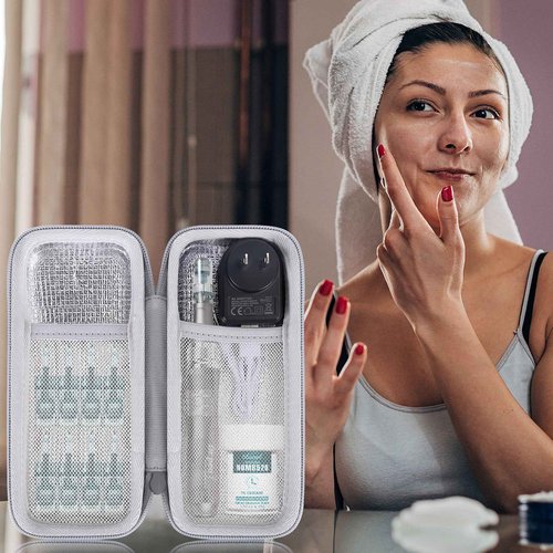 Aenllosi Hard Case Compatible with Professional Microneedling Pen and Replaceable Cartridges,Protective Holder for Electric Wireless Derma Pen(Grey,Case Only)