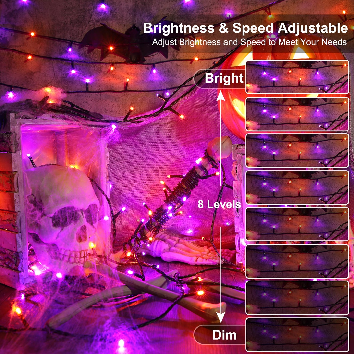 ODEETRONIC Color Changing Christmas Lights, 66ft 200 LED RGB Christmas String Lights with Remote, Twinkle Christmas Outdoor Lights, Dimmable Christmas Tree Lights Waterproof for Xmas Home Party Patio