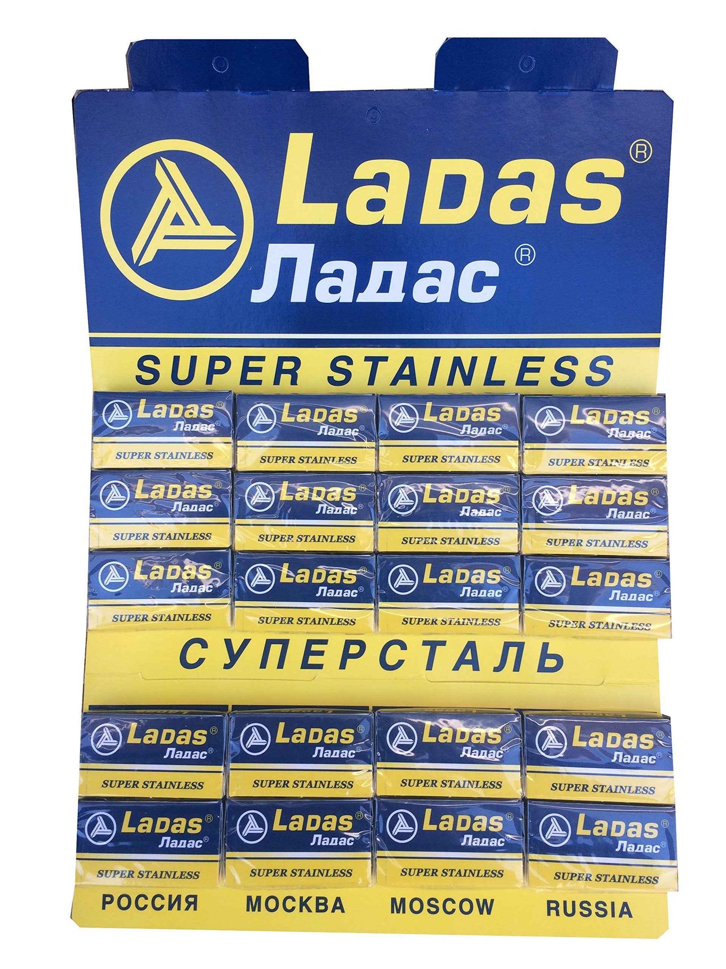 Ladas Super Stainless Double Edge Safety Razor Blades, 100 blades (20x5)