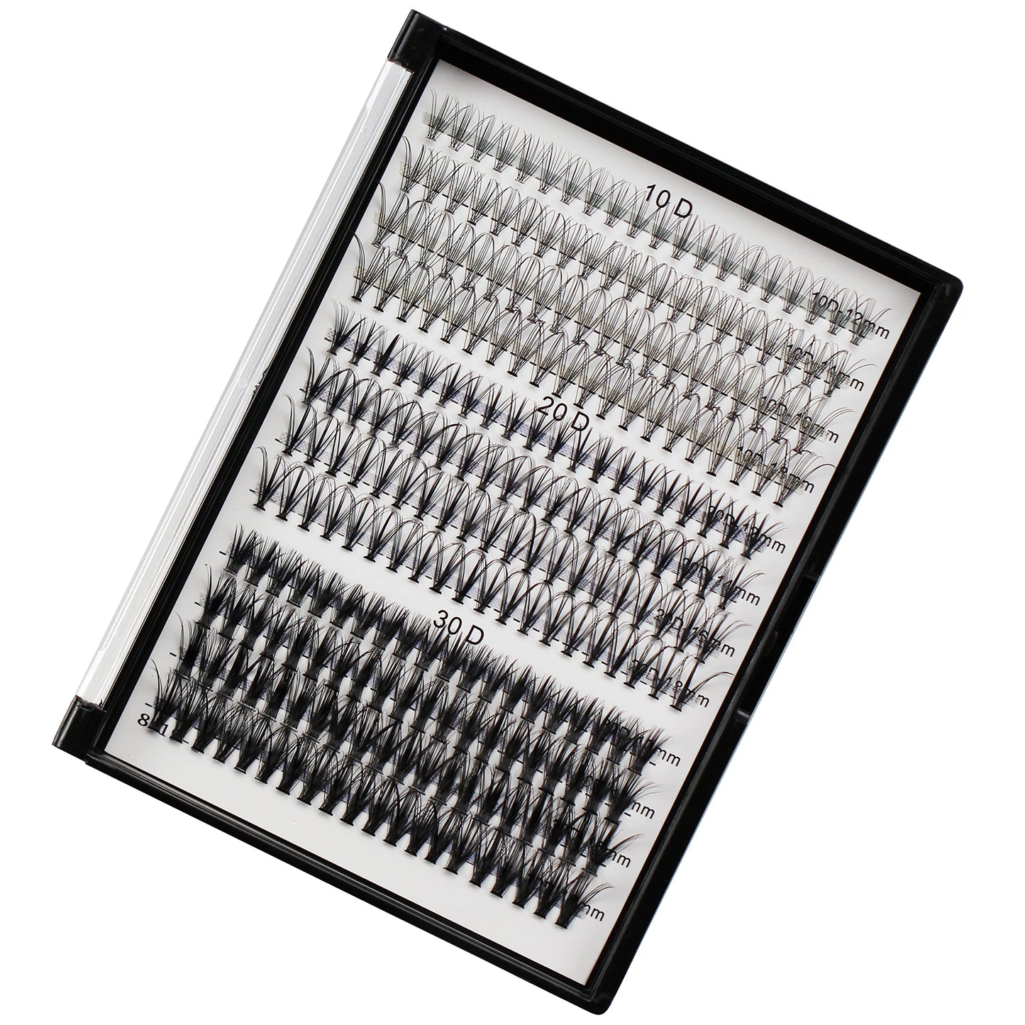 Bodermincer Lash Extension 240pcs C Curl 10D/20D Cluster Mixed, 8/9/10/11/12mm,10/11/12/13/14mm,12/13/14/15/16mm Mixed 8-10-12-14-16mm MIX Individual Cluster Lashes (40D-D Curl-9mm)