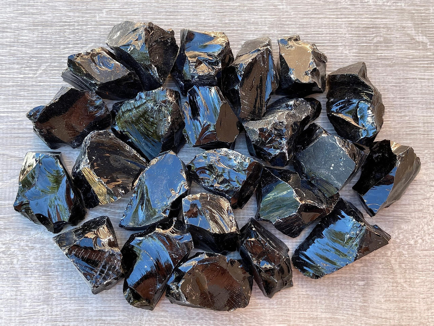 WHOLESALE Raw Black Obsidian Crystals, Natural Black Obsidian Stone, Natural Rough Black Obsidian crystals, Black Obsidian Rough, Black Obsidian Healing Crystals (Black Obsidian, 0.25 Pound)