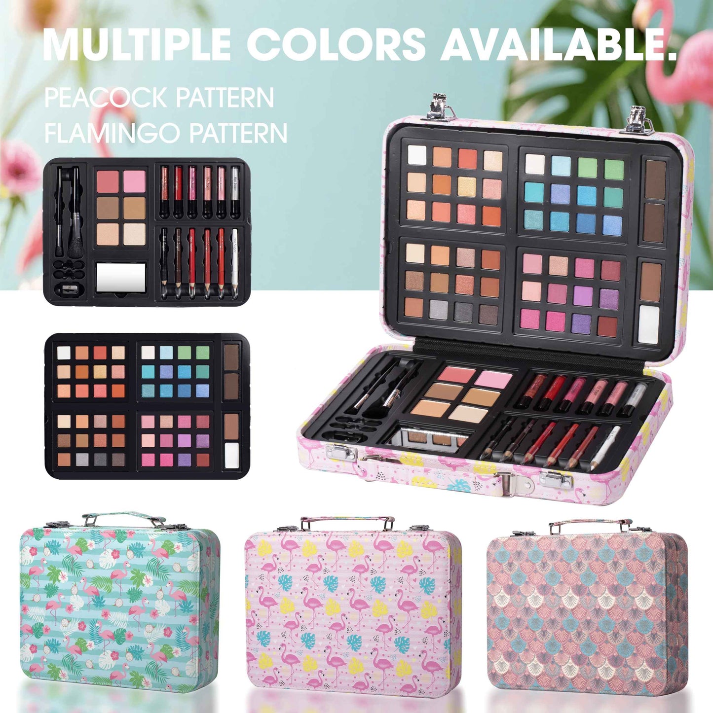 Hot Sugar Makeup Kit for Teenager Girls 10-12, All in One Beginner Makeup Kit for Women Full Kit, Teen makeup kit Cosmetic Gift Set on Birthday Christmas (Peacock)