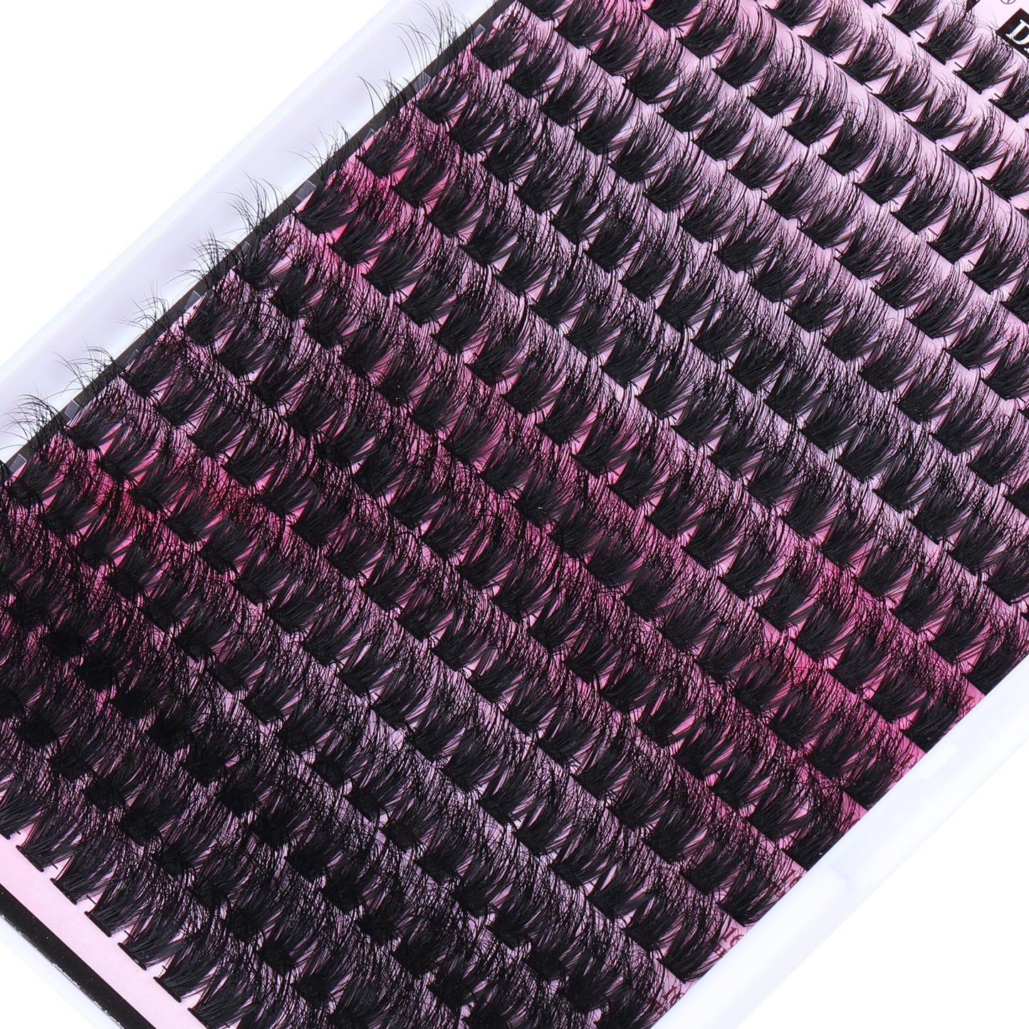 FANXITON DIY Lash Extension Kit Fluffy Lash Clusters 288 pcs Thick Lash Clusters Kit D Curl 10-18 mm Cluster Eyelash Extension Kit with Lash Bond and Seal Lash Tweezers Individual Lashes For Beginners