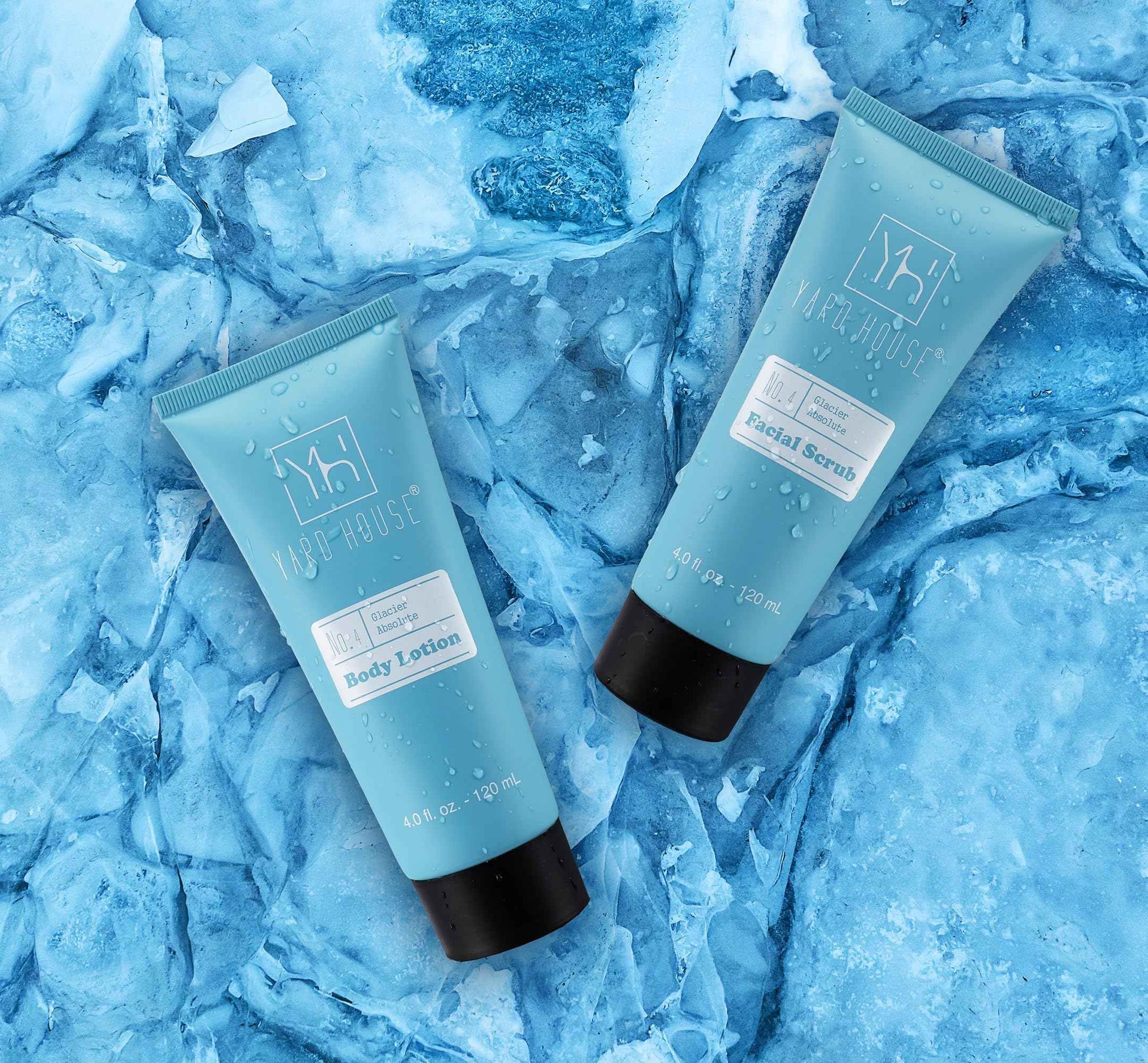 Yard House Bath and Body Mens Gift Set - Glacier Absolute - Premium Fathers Day Birthday Christmas Gifts Ideas For Him - Skin Care Kits For Men in Leather Toiletry Bag w. Full Size Items