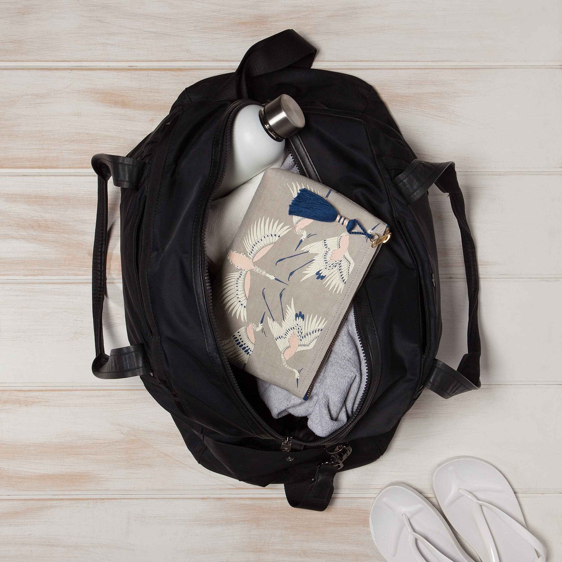 Danica Studio Women Zipper Cosmetic Bag, Flight of Fancy, Small (8 x 5.5 inches)