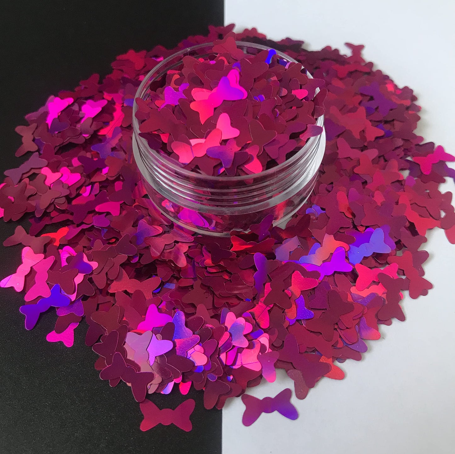 10 Grams/Pack - Rose Red Bowknots Glitter - Festival Rave Beauty Makeup Face Body Nail Art Decoration LB900