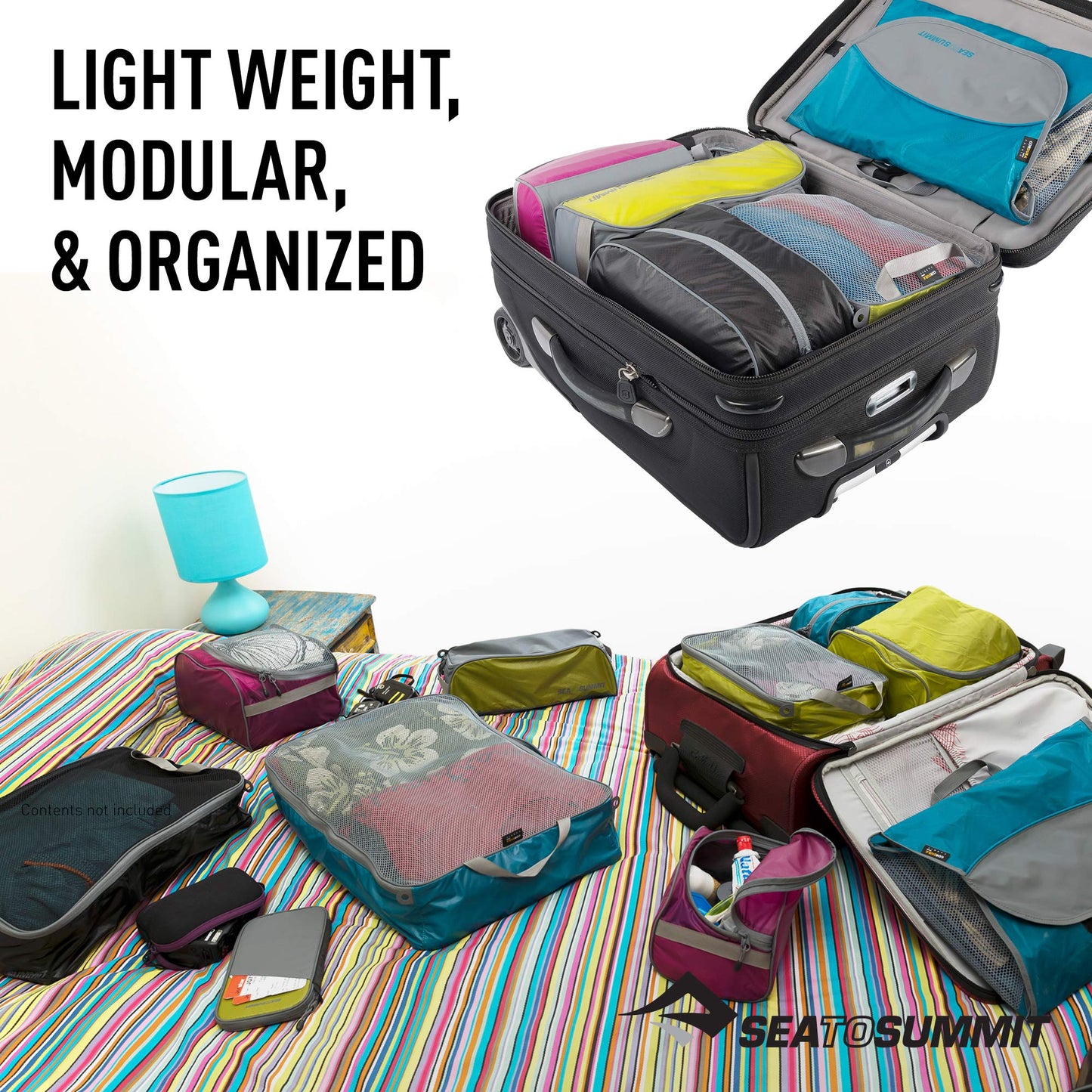 Sea to Summit TravellingLight Clear Zip Pouch with Travel Bottles, TSA Approved Toiletry Kit