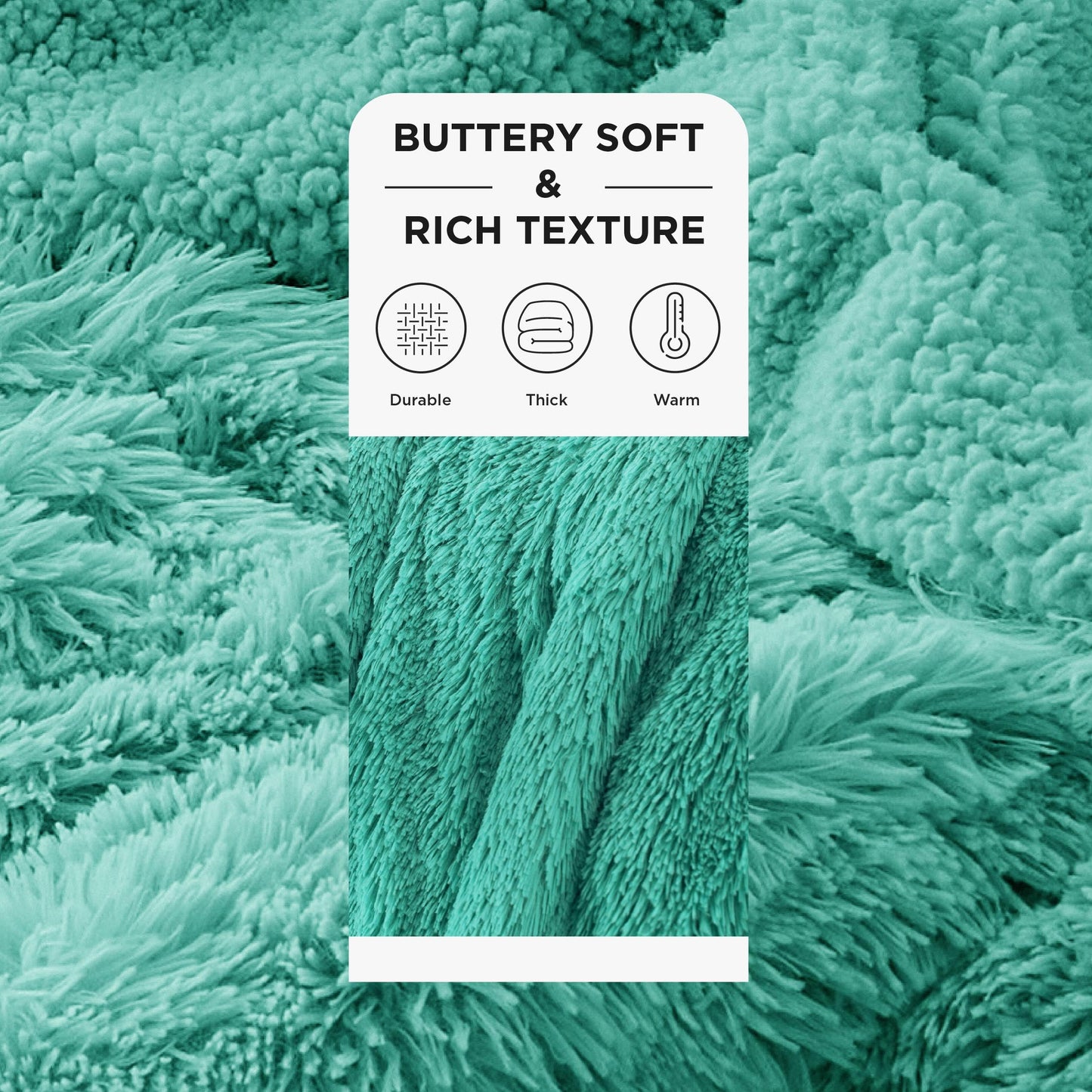 Bedsure Soft Fuzzy Faux Fur King Size Blanket Light Blue – Cozy, Fluffy, Plush Sherpa Fleece Blanket, Furry, Shaggy Blanket for Couch, Bed, Sofa, Thick Warm Blankets for Women, 108x90 Inches