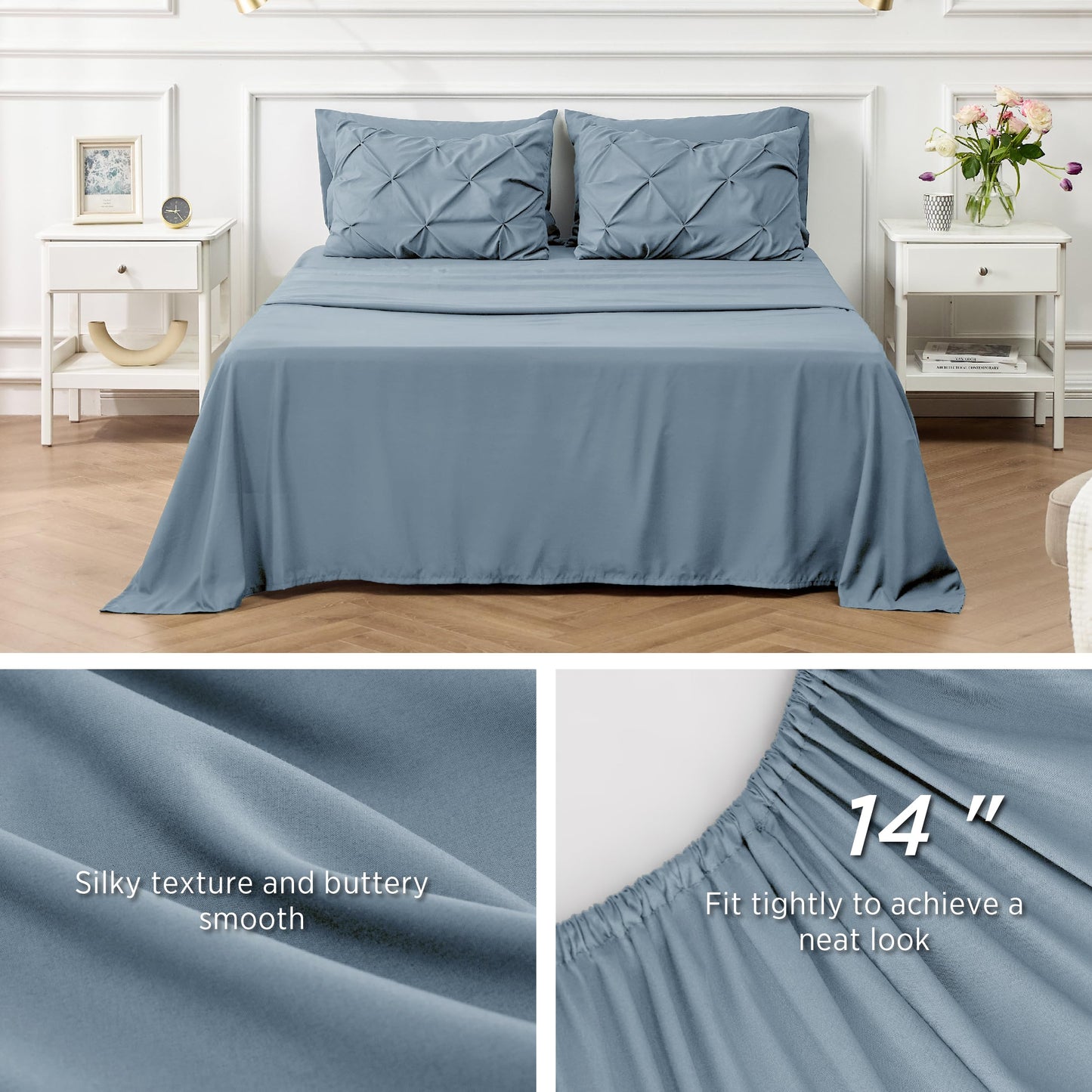 Bedsure Twin Comforter Set with Sheets - 5 Pieces Twin Bedding Sets, Twin Bed in a Bag with Comforter, Sheets, Pillowcase & Sham