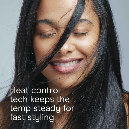 Infiniti PRO CONAIR Tourmaline Ceramic 1 Inch Flat Iron Hair Straightener, 1-Inch Flat Iron to Straighten or Curl, 5 Heat Settings, for All Hair Types and Textures, Dark Grey