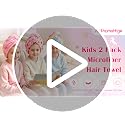 Microfiber Hair Towel Wrap 2-Pack Quick Dry Turban for Kids