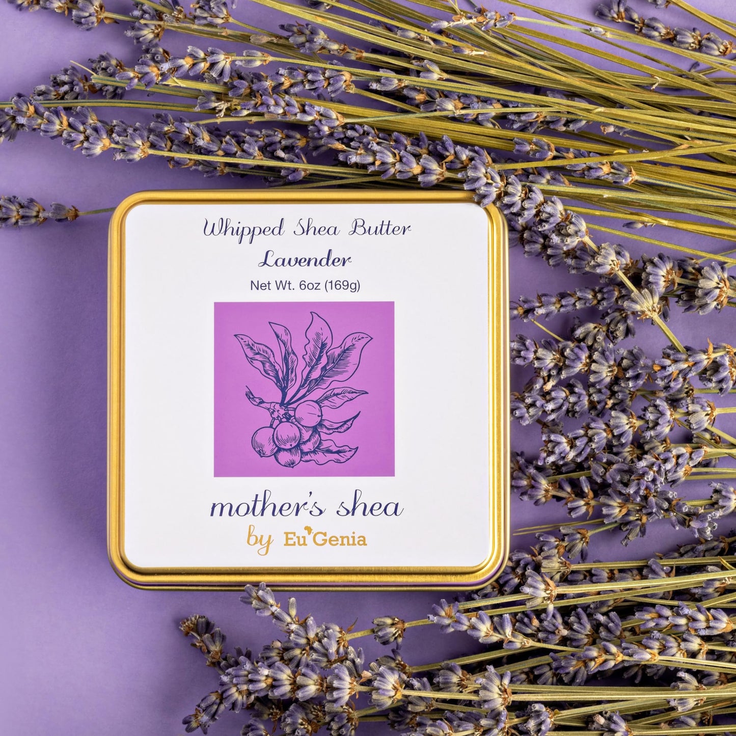 Mother's Shea Whipped Shea Butter (Rose & Lavender, Two 6 Oz Tin) 100% Pure Raw Unrefined African Shea - Organic, Sustainably-Sourced Ingredients - Natural Skin & Hair Care