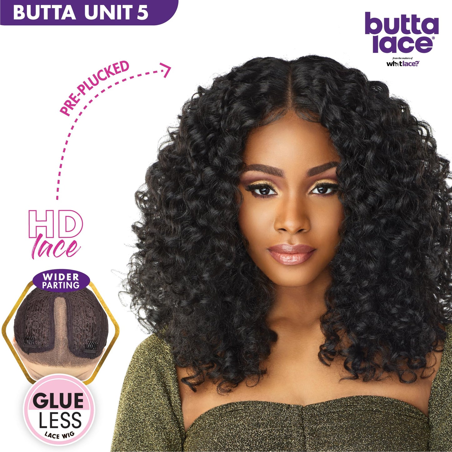 Sensationnel Butta lace front wigs - butta unit 5 glueless extra wide 5 inch deep part synthetic wig preplucked hairline hd lace with babyhair - Butta unit 5 (T4/HONEYBLONDE)