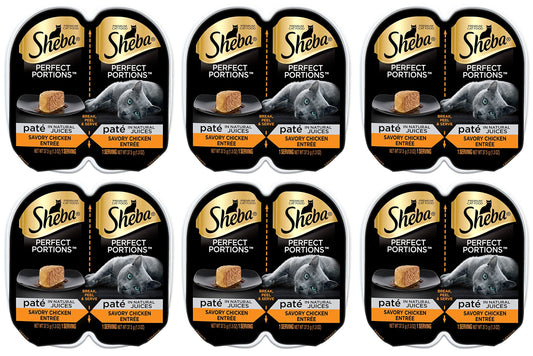 Sheba Perfect Portions Pate Savory Chicken Entree 2.6 Ounce Pack of 6