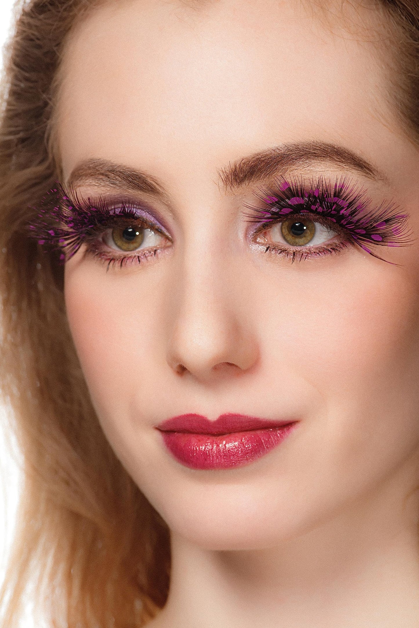 Dorisue Purple eyelashes Dramatic lashes bold Mermaid lashes drag anime lashes for Party and halloween 1 pair P19