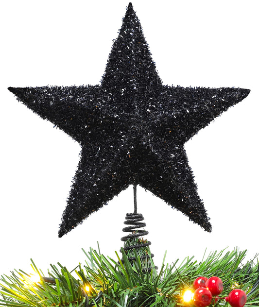 Christmas Concepts® 11 '' Sparkling Tree Top Star - Luxurious Christmas Decorations (Black)