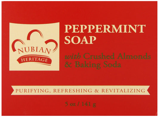 Nubian Heritage Bar Soap Peppermint & Aloe - 5 Oz, 6 Pack (Image may vary)