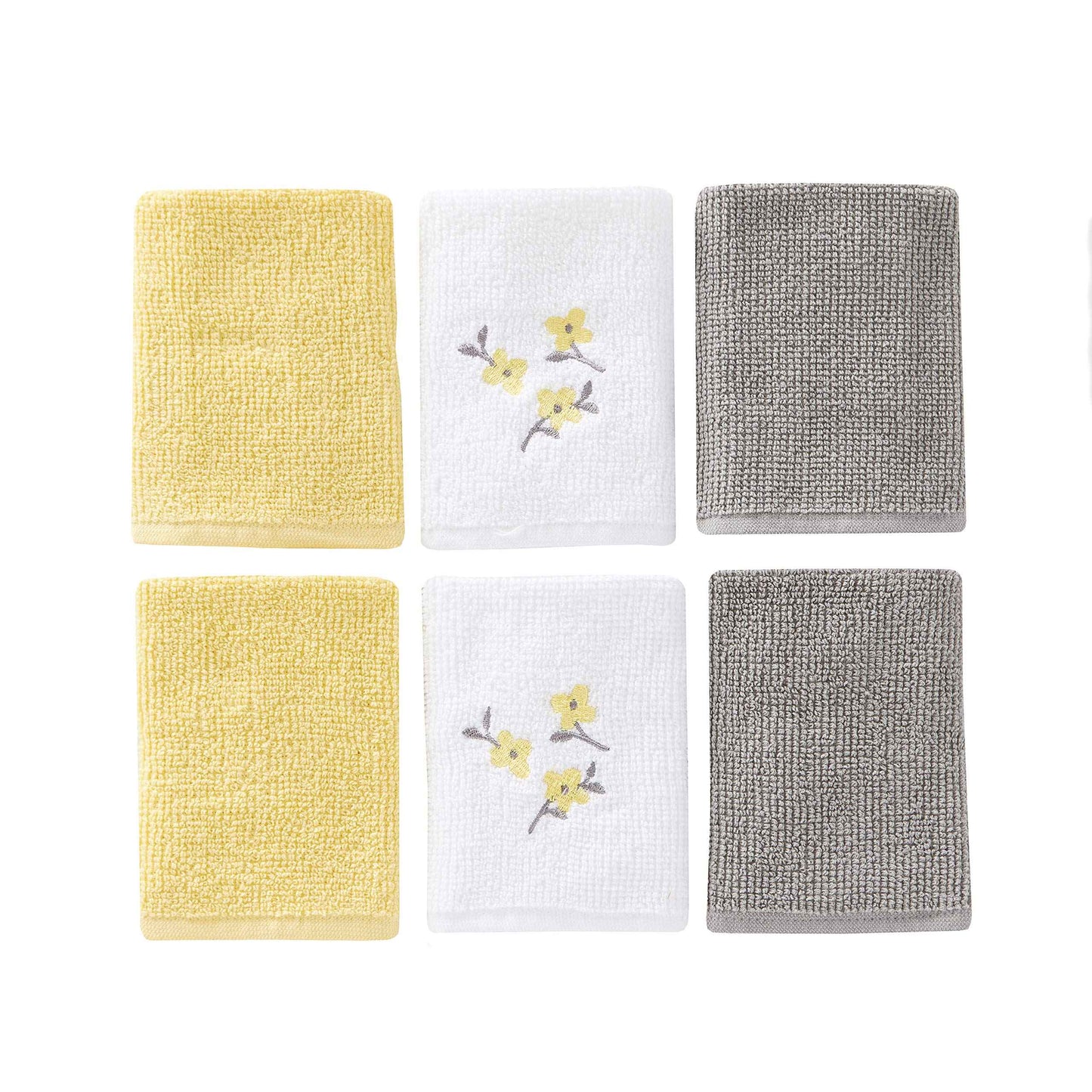 SKL Home Spring Garden Wash Cloth Set, Multicolored, 6-Pack 6 Count