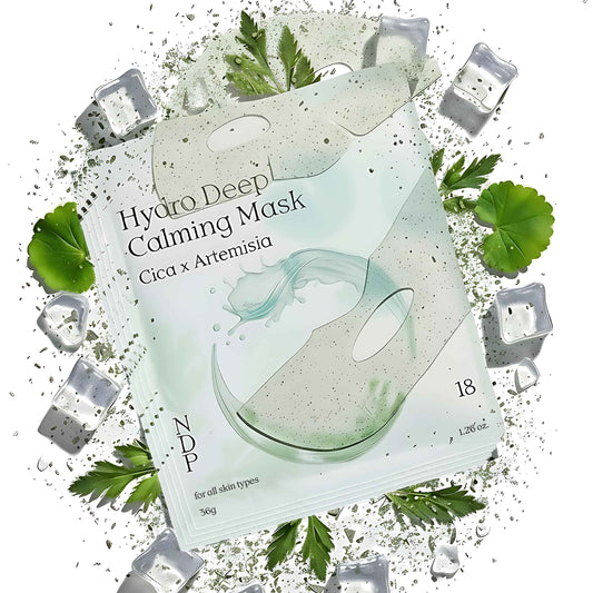 NDP Collagen Cica Cooling Hydro Mask – World’s First Freeze-Ready Hydrogel Face Mask with 55,000Da Vegan Collagen, Real Mugwort & Centella – Korean Mask for Sensitive Skin (36g x 4ea)