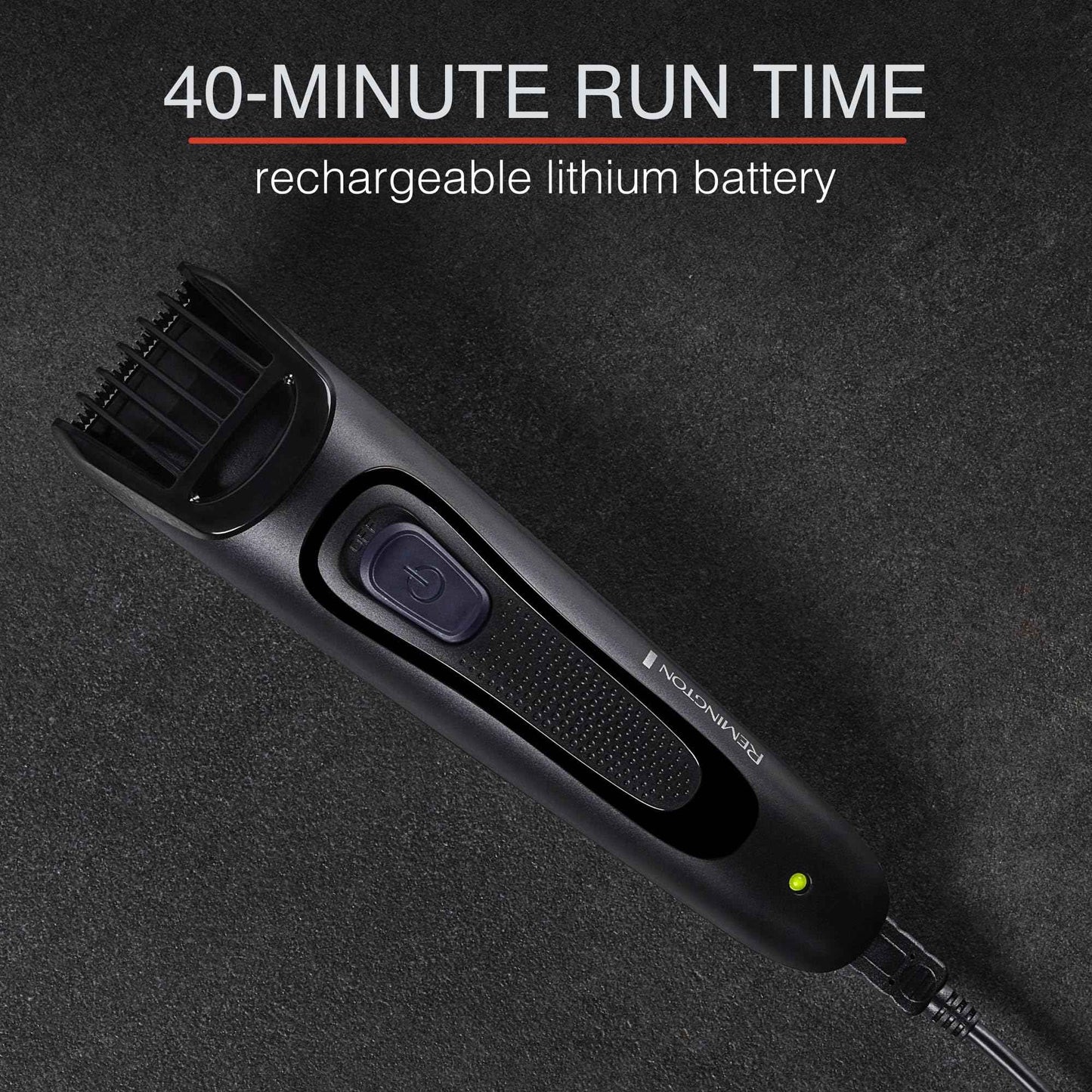 Remington Rechargeable Beard Trimmer Kit for Mustaches, Nose Hair, and Light Detailing and Grooming with Bonus Battery Nose Trimmer