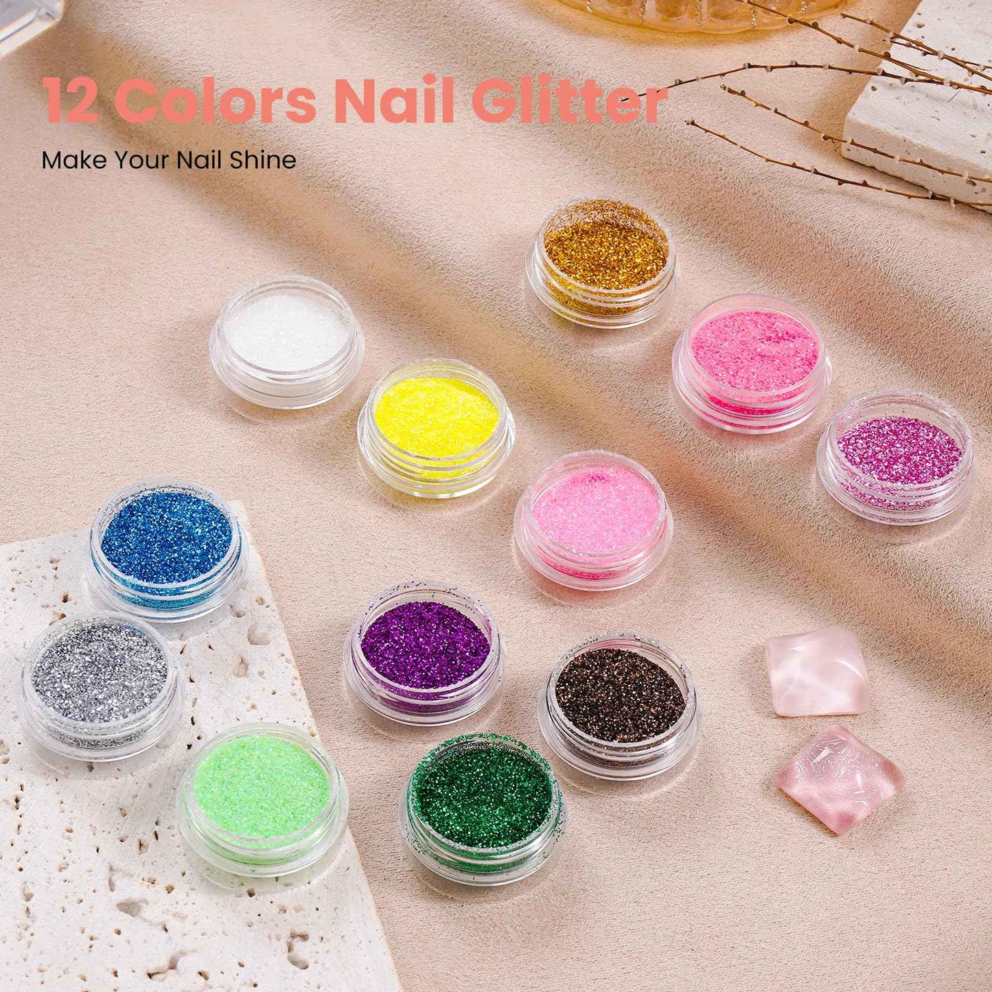 Nail Kit for Beginners with Everything: Practice Hand Acrylic Nail Set Professional Powder Drill Liquid Starter Kits with U V Lamp in Cosmetic Gift Bag for Women Salon Home (Pink)