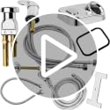 Salon Shampoo Bowl Faucet Kit with Spray Hose & Vacuum Breaker