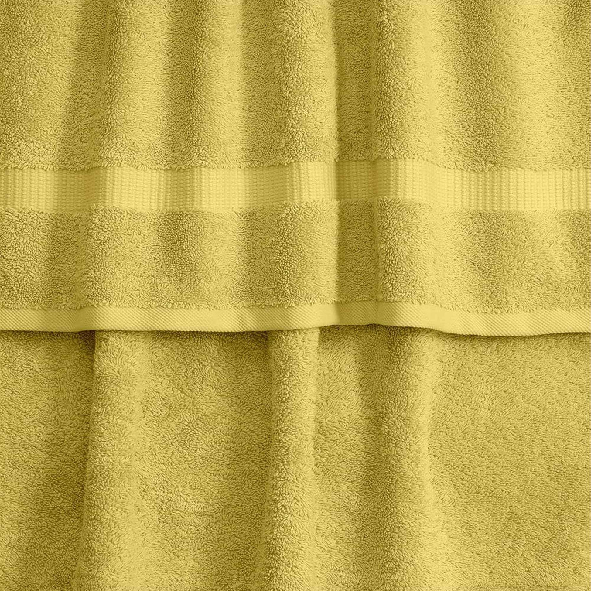 SALBAKOS 100% Turkish Cotton Washcloth Set of 12 13x13 inch | Heirloom Quality | Hotel & Spa Collection | Ultra Soft, Super Absorbent, Washcloth Towels | Made in Turkey (Yellow, 12 Washcloths)