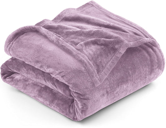 Utopia Bedding Fleece Blanket King Size Lilac 300GSM Luxury Fuzzy Soft Anti-Static Microfiber Bed Blanket (90x102 Inches)