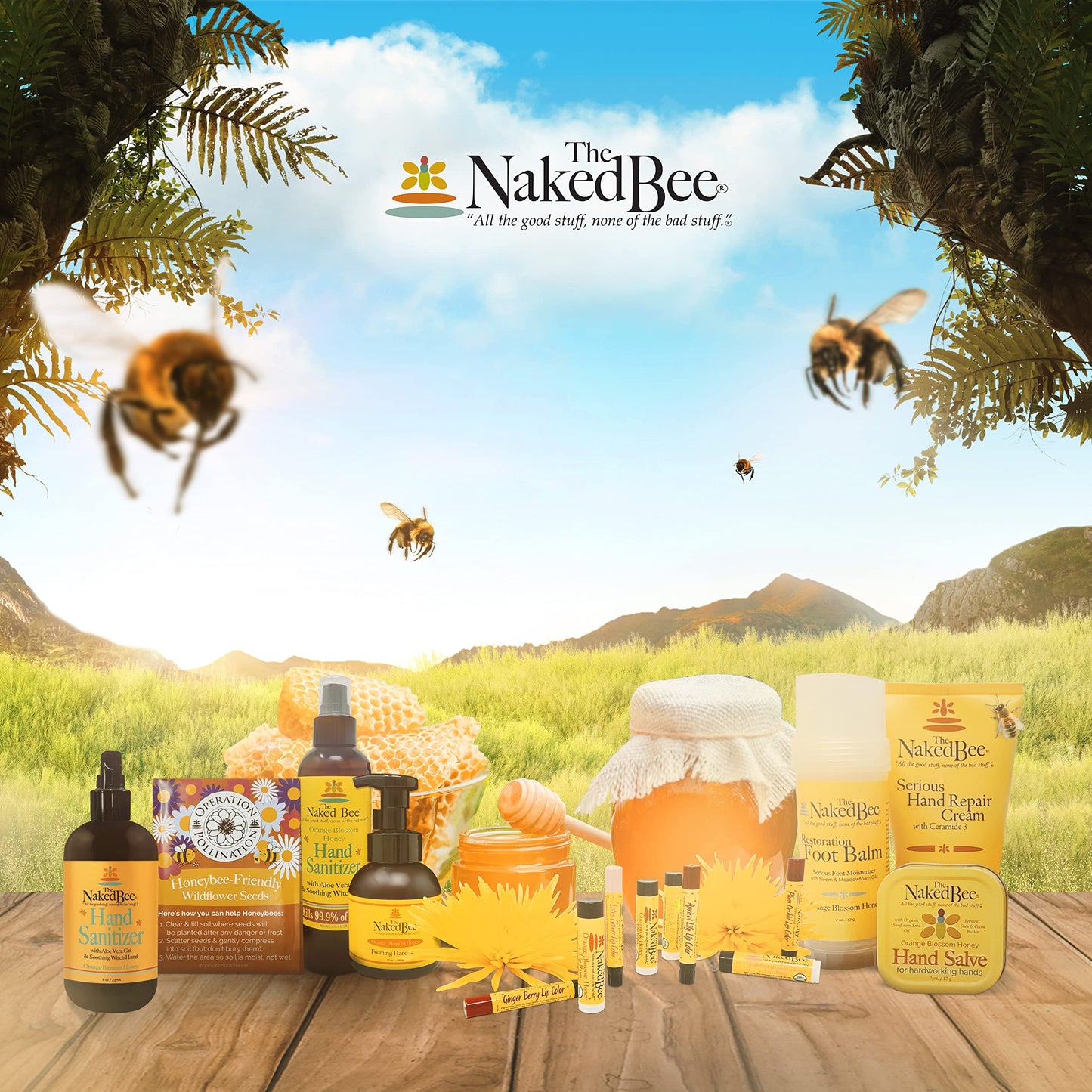 The Naked Bee Orange Blossom Honey, Grapefruit Blossom Honey and Coconut Honey, Hand & Body Lotion, 6.7 Oz - 3 Pack